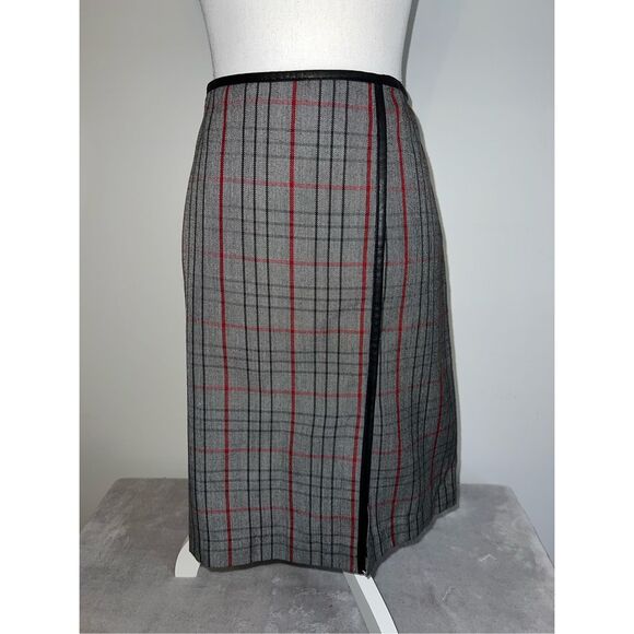 George Dresses & Skirts - Women’s Vintage Plaid Midi Knee Length Skirt 14